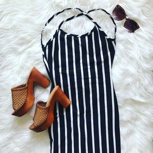 NWOT striped cross back dress size XS & Small